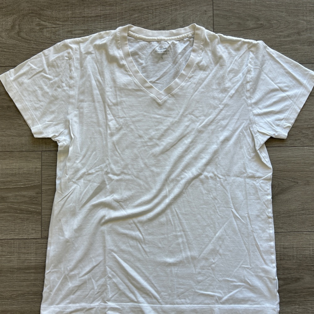 Calida Men’s White Premium Cotton Tee Shirt — Size S